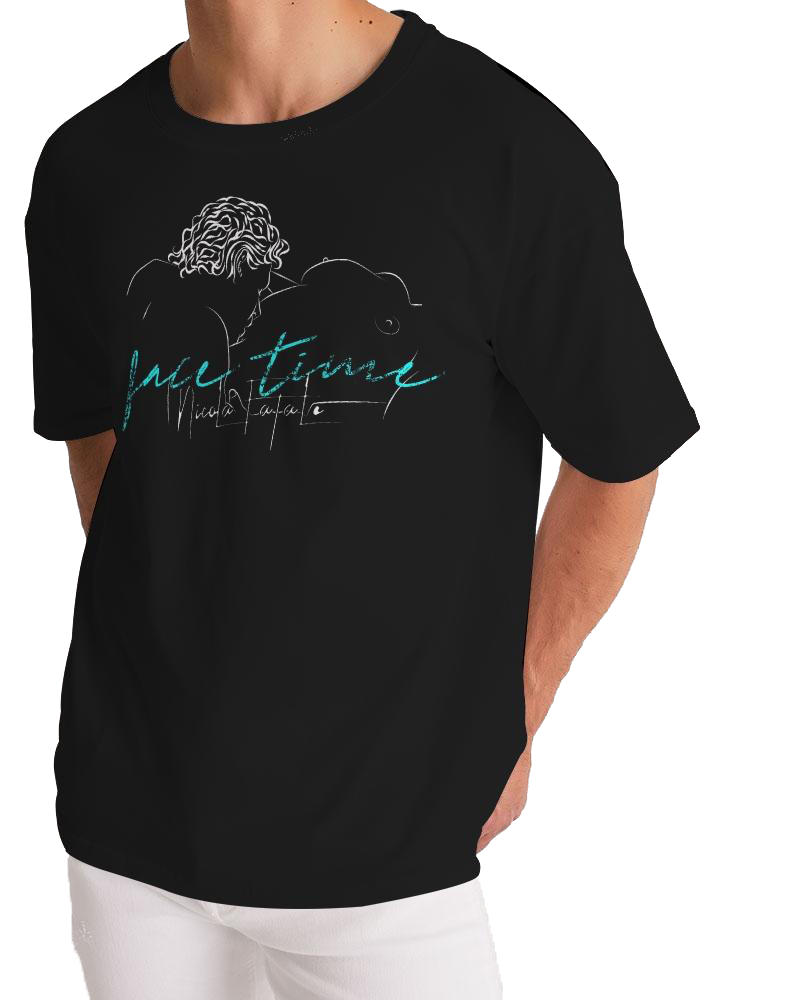 FaceTime / Schwarz / Schwergewichts-T-Shirt