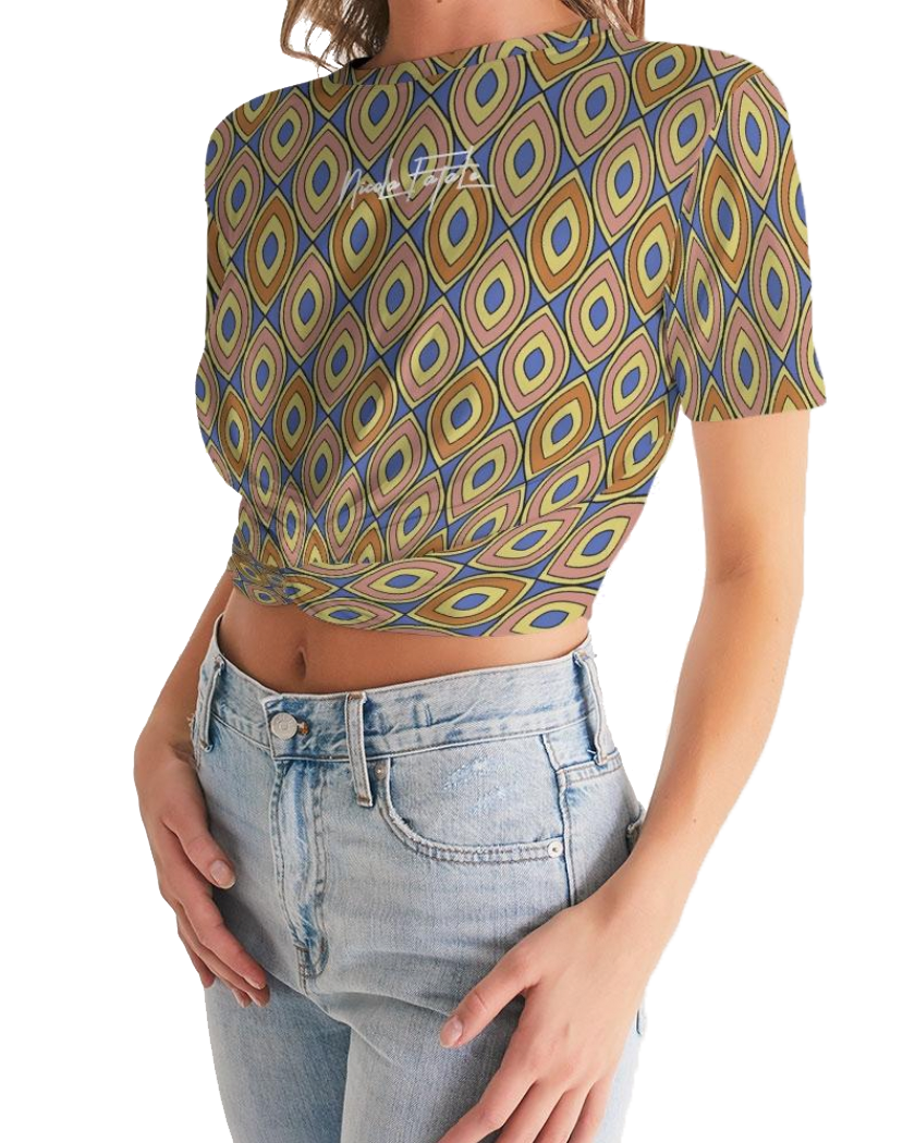 Trish / Twist-Front Cropped Tee / By Nicola Fatale - Nicola Fatale