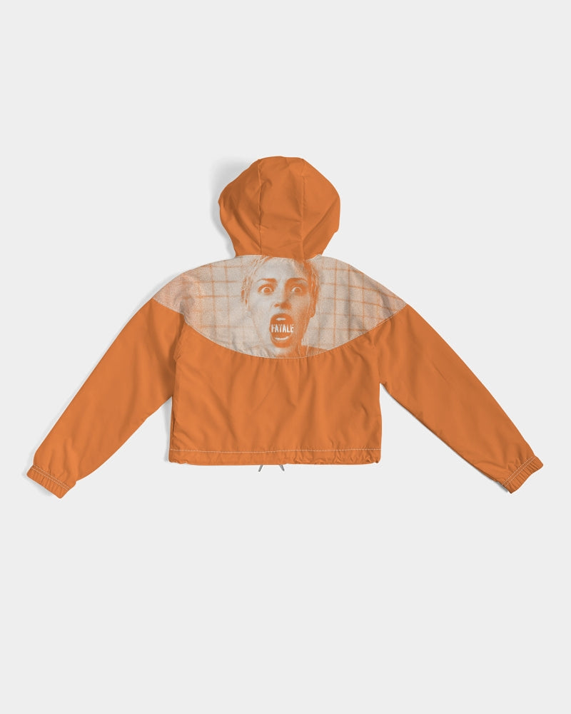 Screat / Orange / Cropped Windbreaker for Women