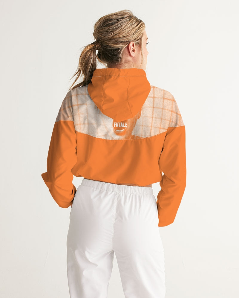 Screat / Orange / Cropped Windbreaker for Women