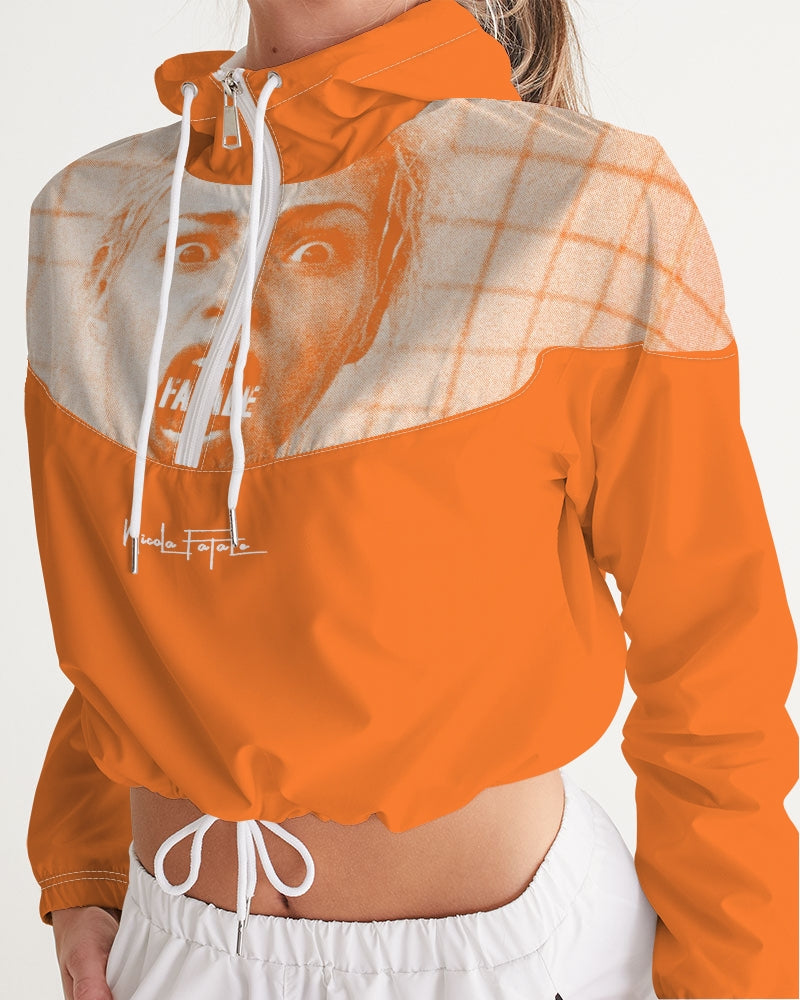 Screat / Orange / Cropped Windbreaker for Women